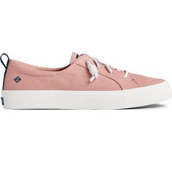 Sperry Crest Vibe Twill Ruzove - Damske Tenisky